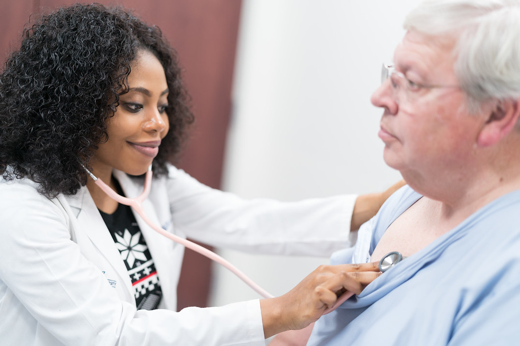 man at the doctor