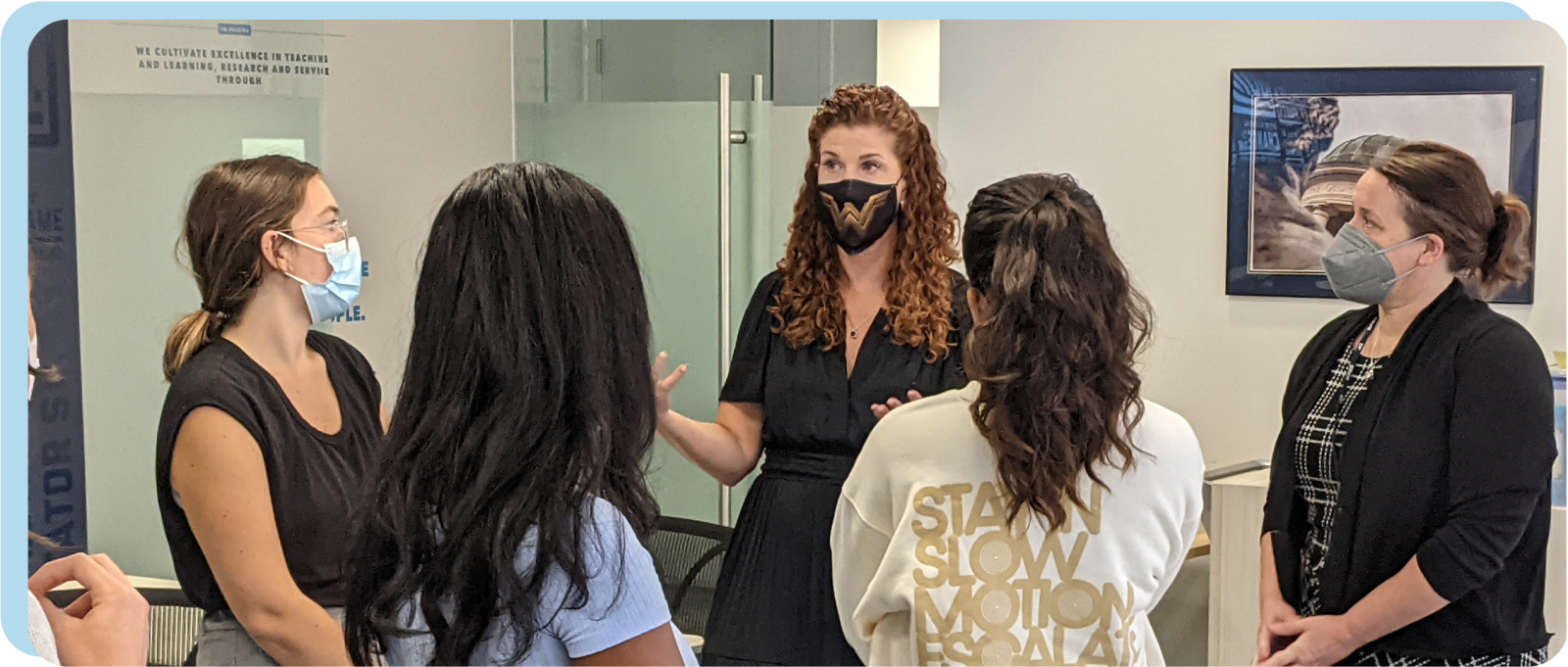 Melissa Batchelor with students