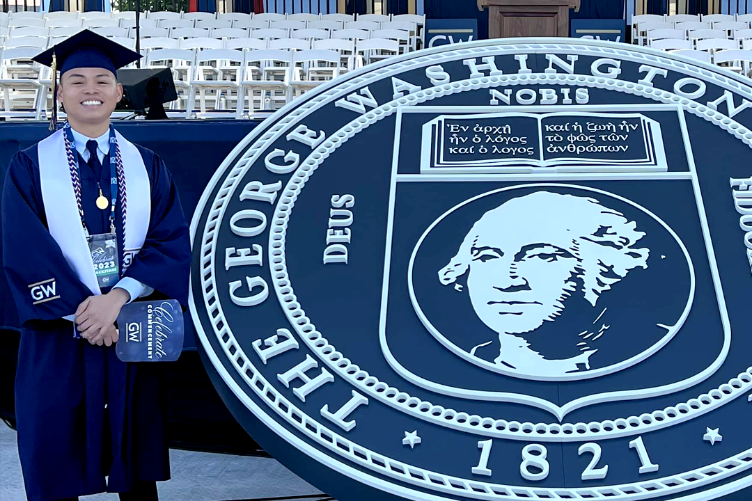 Jeffrey Kai at graduation