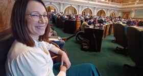 Ashley Fry sitting in the Colorado state house