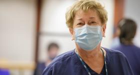 Karen Drenkard in mask